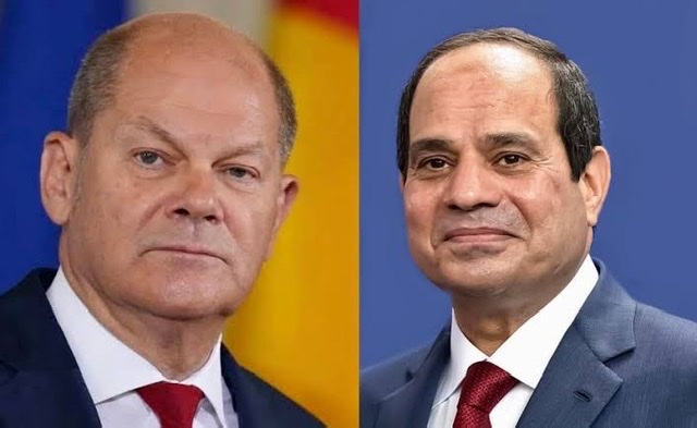 السيسي والمستشار الألماني يبحثان وقف التصعيد الراهن بين الجانبين الفلسطيني والإسرائيلي