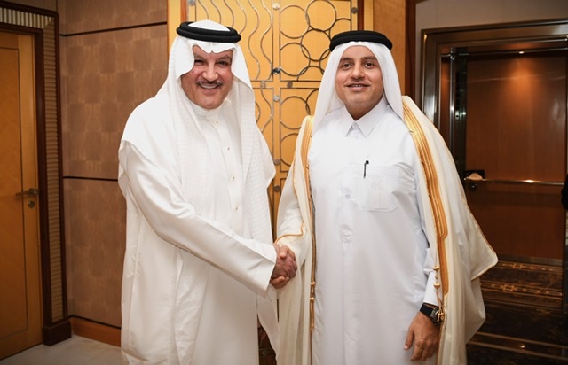 سفير السعودية لدي مصر يهنئ نظيره القطري بمناسبة توليه المنصب الجديد