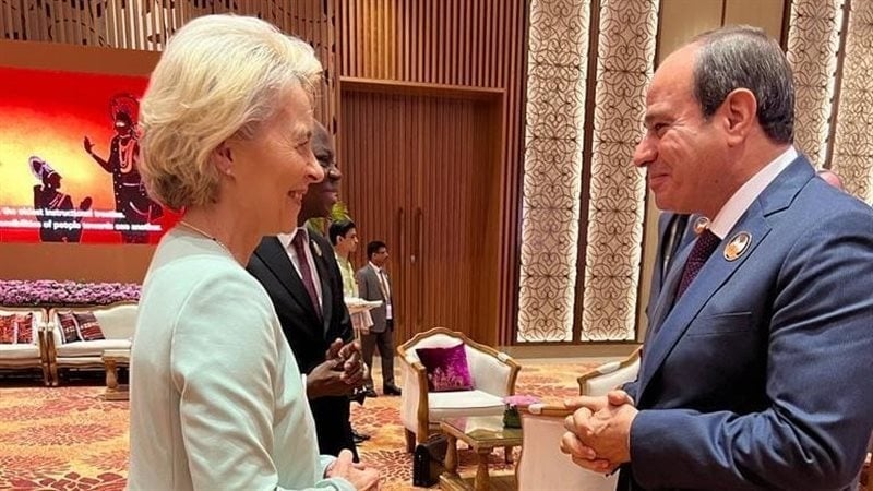 السيسي يستقبل رئيسة المفوضية الأوروبية لبحث نقل المساعدات الي غزة السبت المقبل 