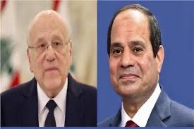 السيسي وميقاتي يبحثان هاتفيًا تطورات الأوضاع في قطاع غزة والضفة الغربية