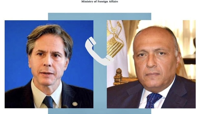 شكري ونظيره الأمريكي يؤكدان أهمية التغلب على أية معوقات قد تهدد استكمال الهدنة في غزة