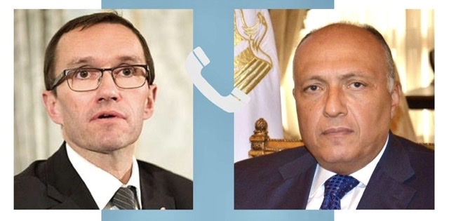 شكري يؤكد لنظرائة القبرصي والنرويجي والأيرلندي ضرورة  إنهاء الكارثة الإنسانية غير المسبوقة في قطاع غزة 