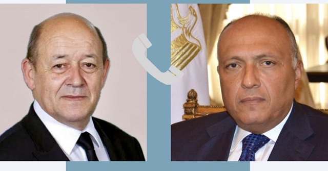 شكري ولودريان يؤكدان ضرورة تكثيف المساعي الحثيثة من أجل  استقرار لبنان 