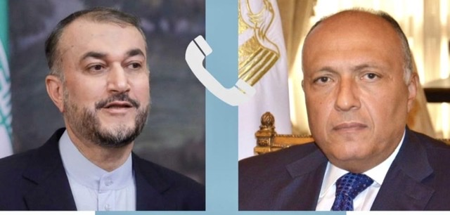 شكري ونظيره الإيراني يتبادلان الرؤي  حول الأوضاع الإنسانية والأمنية المتدهورة في قطاع غزة