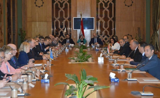 وزير الخارجية يستقبل سفراء الاتحاد الأوروبي في منطقة الشرق الأوسط 