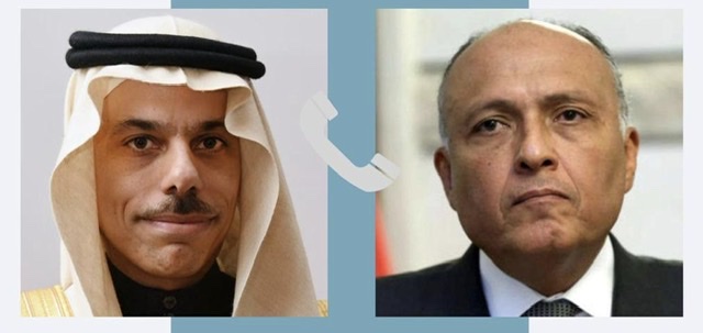 شكري لـ نظيره السعودي :  الرسائل المصرية للطرفين السودانيين تشدد على أهمية تغليب الحكمة والاستماع لصوت العقل