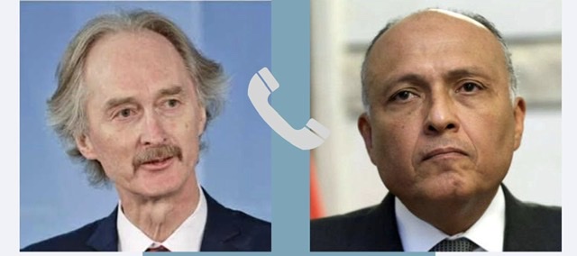 وزير الخارجية يتلقى اتصالاً هاتفياً من مبعوث الأمم المتحدة الخاص إلى سوريا