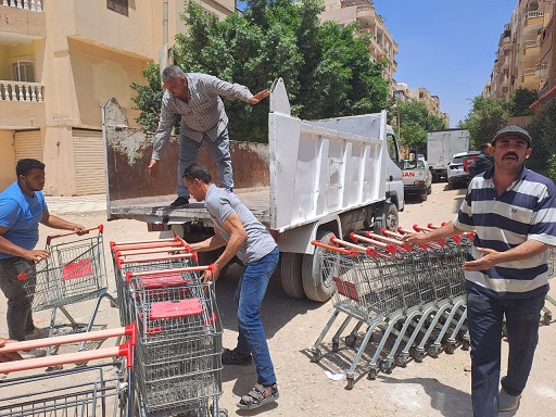 محافظة الجيزة  ترفع ٥ الاف حالة تعدي وإشغال للمنشأت التجارية والمقاهي والمحال بحدائق الاهرام 