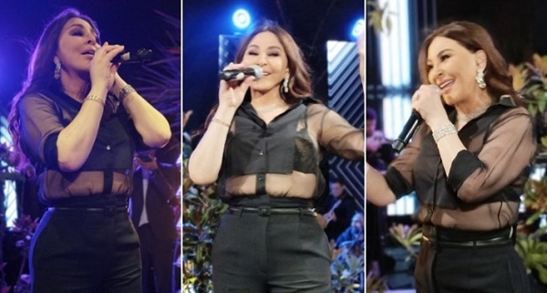 إليسا بقميص شفاف في الحفل الخيري 