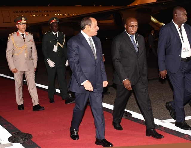 بالصور.. الرئيس السيسي يصل العاصمة الأنجولية لواند في مستهل جولة إفريقية
