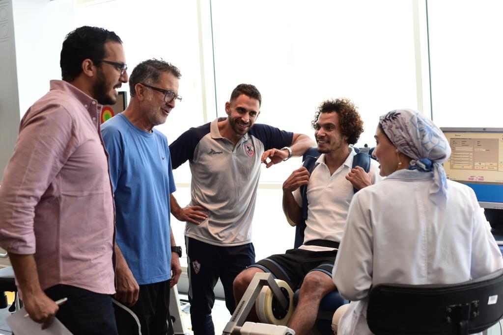 بالصور | لاعبو الزمالك يخضعون لقياسات طبية و فسيولوجية و بدنية