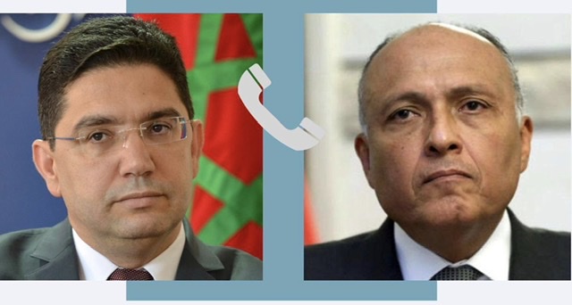 شكري يؤكد هاتفيًا لـ بوريطة دعم مصر وتضامنها الكامل مع المغرب في هذا الظرف الدقيق 