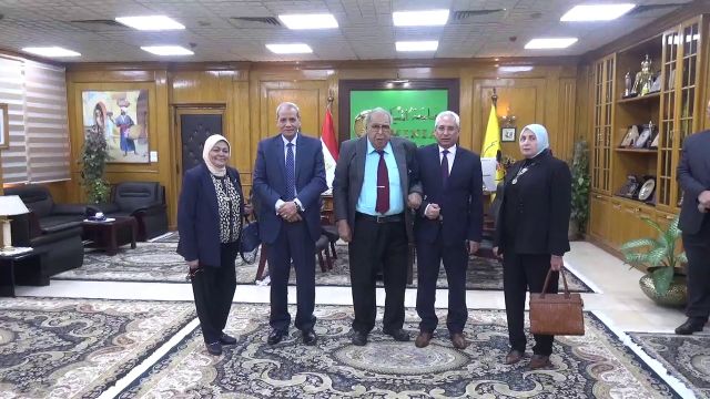 رئيس جامعة المنيا يستقبل اعضاء لجنة اختيار عمداء كليات التربية النوعية والتربية للطفولة المبكرة والصيدلة