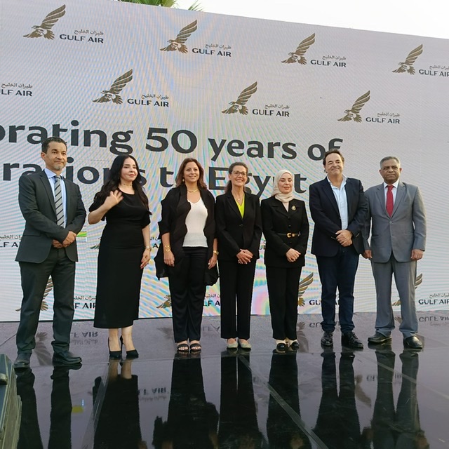 بحضور سفيرة  البحرين.. طيران الخليج  يحتفل بمرور 50 عامًا على أولى رحلات بين مصر والمنامة
