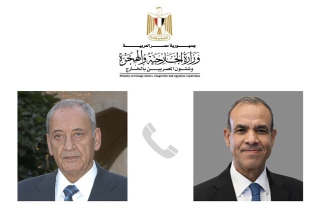 عبدالعاطي يؤكد لنبيه بري رفض مصر بشكل كامل المساس بسيادة لبنان وسلامة أراضيه