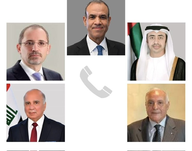 وزير الخارجية ينسق مع نظرائه العرب لدعم استقرار سوريا واستعادة مكانتها الإقليمية 