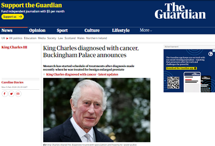 بريطانيا: قصر باكنجهام يعلن عن إصابة الملك تشارلز بالسرطان
