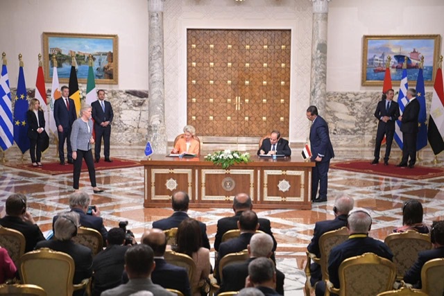 مصر والانحاد الأوروبي يوقعان وثيقة شراكة استراتيجية شاملة