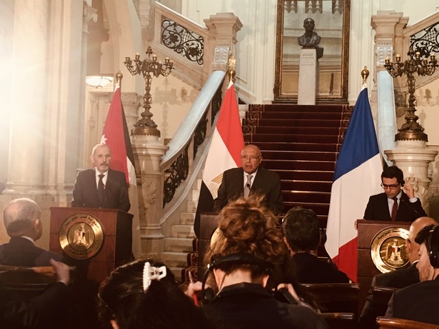 وزير الخارجية الفرنسي يدعو إلى تضافر الجهود العربية والفرنسية لحل الأزمة في غزة