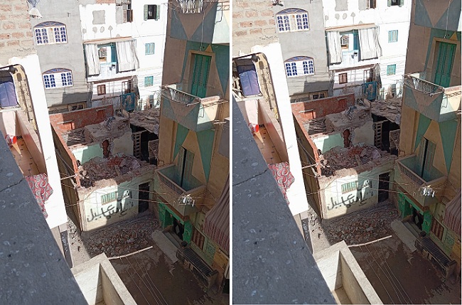 استغاثة بمحافظ المنيا لإزالة عقار مبني في الشارع 