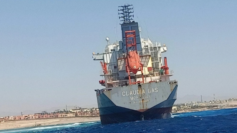 جنوح سفينة غاز في خليج العقبة.. واحتجازها في ميناء شرم الشيخ

