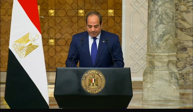 الرئيس السيسي: ترحيل وتهجير الشعب الفلسطيني ظلم لا يمكن أن نشارك فيه