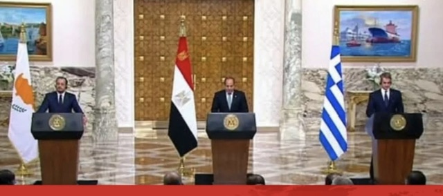 السيسي يؤكد رفض مصر للممارسات الإسرائيلية ويشيد بالشراكة مع قبرص واليونان