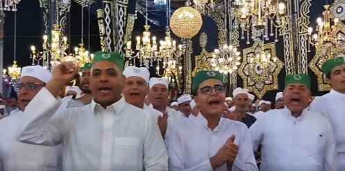 بحضور شيخها سالم الجازولية.. فرقة الطريقة الجازولية تُحيي الاحتفال الرسمي للمولد الأحمدي بطنطا