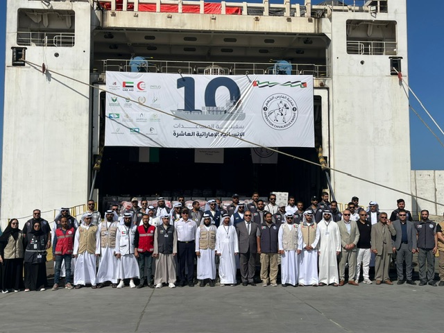 ميناء العريش يستقبل السفينة الإماراتية العاشرة المحمّلة بالمساعدات إلى غزة
