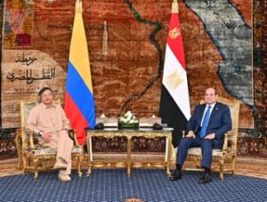 السيسي يستقبل رئيس كولومبيا ويؤكد حرص مصر على تعزيز التعاون الثنائي ودعم جهود إعادة إعمار غزة