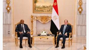 الرئيس السيسي يستقبل رئيس مجلس السيادة السوداني 