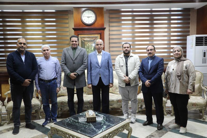 محافظ المنيا يستقبل حمزة العيلي قبل افتتاح مهرجان المنيا الدولي للمسرح 