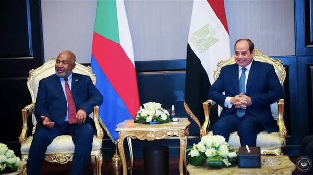 السيسي يستقبل رئيس القُمر المتحدة ويؤكد دعم مصر لخطة “القمر البازغة 2030” وتعزيز التعاون 