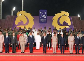 بحضور الرئيس السيسي المايسترو جورج قلته يحيي حفل افتتاح كأس العالم للفروسية 