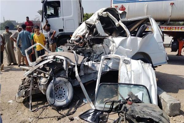 النيابة تأمر بحبس سائق تريللا حادث أشمون لثبوت تعاطيه المخدرات


