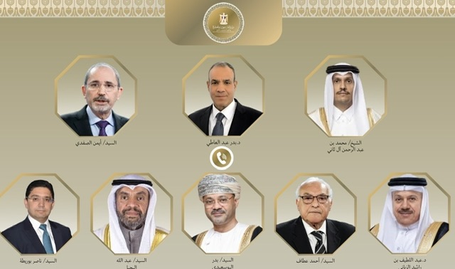 وزير الخارجية يبحث مع نظرائه العرب وقف إطلاق النار ودعم إعادة إعمار غزة