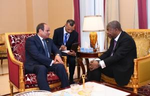 الرئيس السيسي يلتقي نظيره الأنجولي في مالابو ويبحثان تعزيز التعاون الثنائي وأمن القارة الإفريقية
