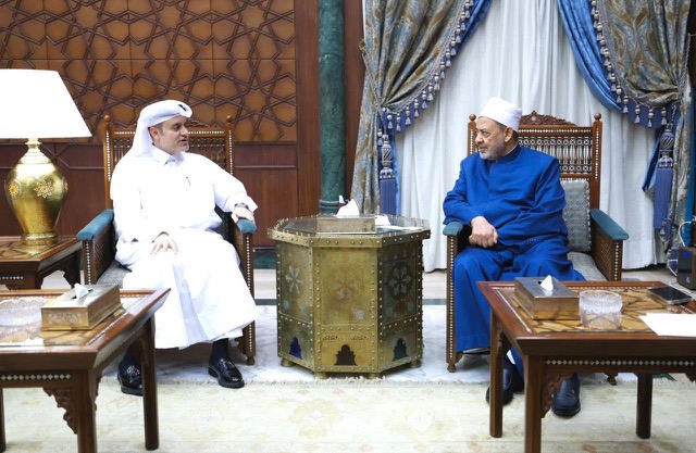 سفير قطر  يلتقي شيخ الأزهر لبحث التعاون المشترك وتطورات القضية الفلسطينية