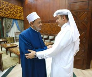سفير قطر يلتقي شيخ الأزهر لبحث التعاون المشترك وتطورات القضية الفلسطينية
