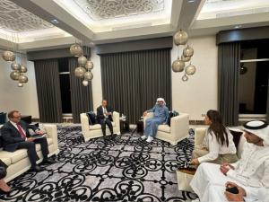 وزير الخارجية ونظيره الإماراتي يؤكدان اعتزازهما البالغ بالعلاقات المتميزة بين البلدين
