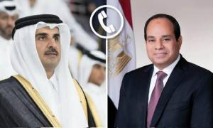 الرئيس السيسي يعرب لأمير قطر عن إدانة مصر البالغة للعمل العدواني الاسرائيلي ضد دولة قطر الشقيقة