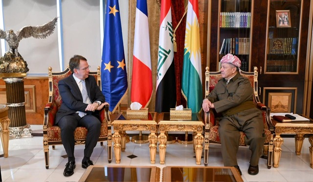 بارزاني يستقبل السفير الفرنسي لدى بغداد