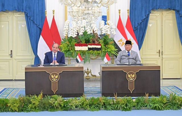 بيان مشترك.. الرئيس السيسي  ونظيره الأندونيسي  يرفضان تهجير الفلسطينيين ويؤكدان دعم السلام في غزة