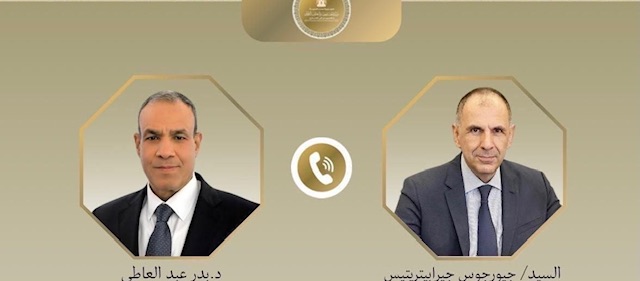 وزير الخارجية ونظيره اليوناني يبحثان تعزيز الشراكة الاستراتيجية والتطورات في ليبيا