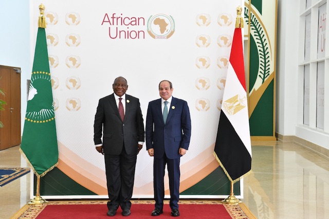 الرئيس السيسي يبحث مع رئيسي جنوب أفريقيا والسنغال تعزيز التعاون ودعم العمل الأفريقي المشترك