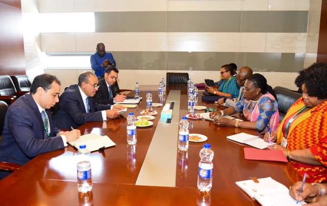 وزير الخارجية يبحث التعاون الصحي مع مفوضة الاتحاد الأفريقي