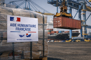 فرنسا تسلّم 400 طن من المساعدات الإنسانية الموجهة لسكان غزة عبر ميناء بورسعيد