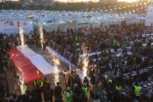 حملة إفطار صائم لمصر الخير تصل يوميا لشمال غزة وتقدم وجبات ساخنة 