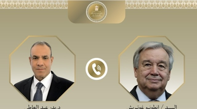 وزير الخارجية وسكرتير عام الأمم المتحدة يبحثان تطورات الأوضاع في الشرق الأوسط