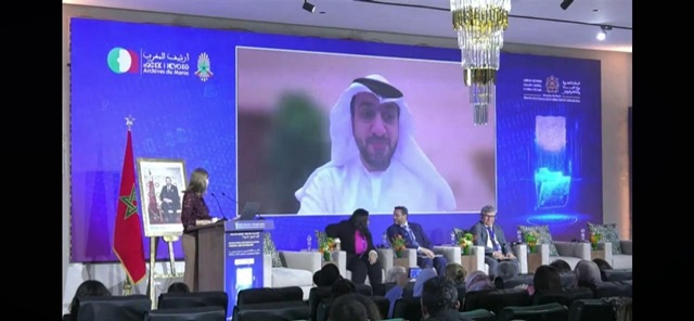 المطيري يستعرض تجربة الإمارات في التحول الرقمي خلال المناظرة الوطنية للأرشيف بالمغرب